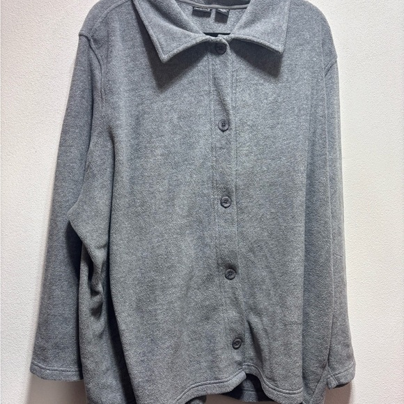 Plus Size Fleece Northcrest Light Gray Cozy Fleece 4X - Picture 5 of 5